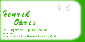 henrik opris business card